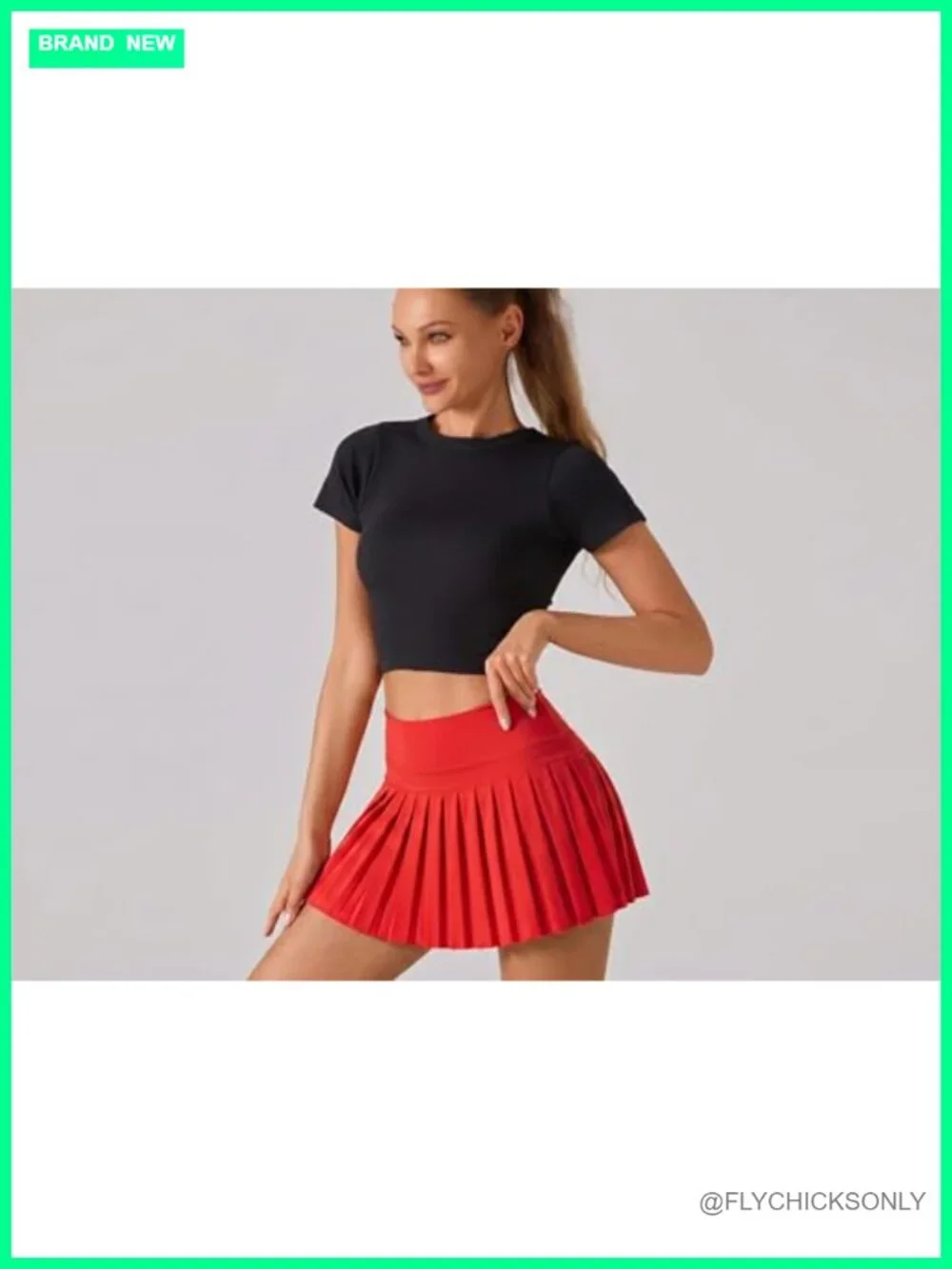 High Waisted Pleated Tennis Skort with Built-in Shorts, Athletic Skirt for Golf